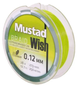 Mustad Wish Braid 8 Strand Chartreuse 0,12mm