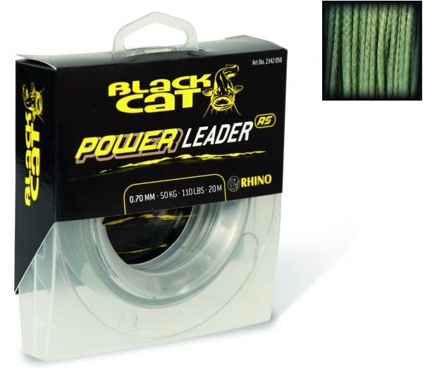 Black Cat Power Leader 0,7mm 50kg/110lb 20m 4 Black Cat Power Leader 0,7mm 50kg/110lb 20m - Afbeelding 2