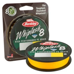 Berkley Whiplash 8 Yellow Gevlochten Lijn 0,20mm 150m