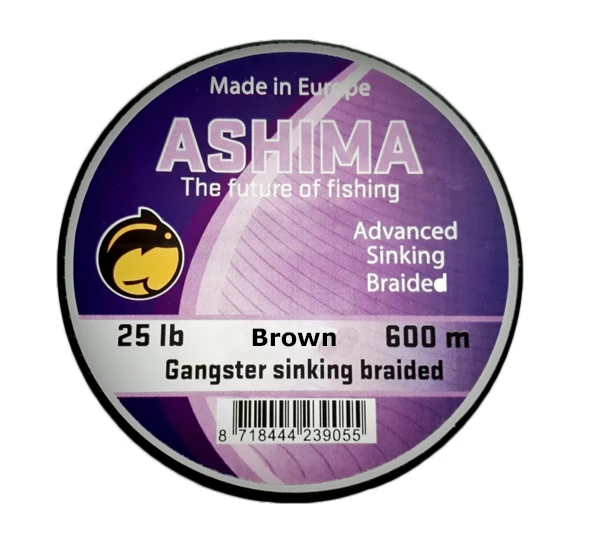 Ashima Gangster 25lbs 8 Braid Sink Brown 600m 3 Ashima Gangster 25lbs 8 Braid Sink Brown 600m