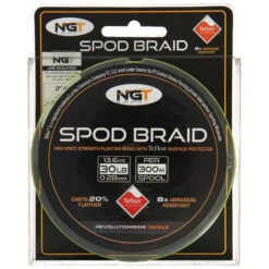 NGT Teflon Coated Floating Spod Braid 30lb 300m Fluo Yellow