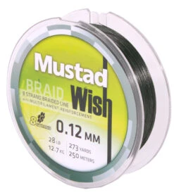 Mustad Wish Braid 8 Strand 250m Dark Green 0,15mm