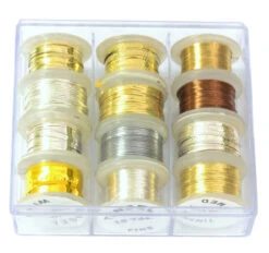 Koplo Fly Tying Tinsel Box (12 Rolls)